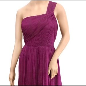 J.Crew Silk One Shoulder Fit & Flare Dress